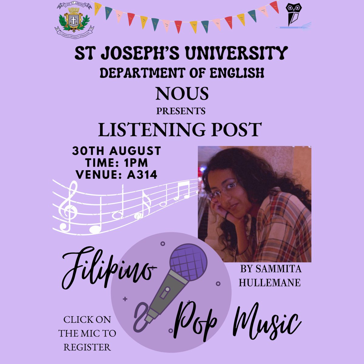 SjuNous's tweet photo. Come learn all about Filipino pop music with us and Sammita!
Tune in at 1pm, this WedNOUSday💙🤍💙
Click on the link below to register now!! 
https://t.co/5dL6klI4Be https://t.co/mqK4ch2GZL