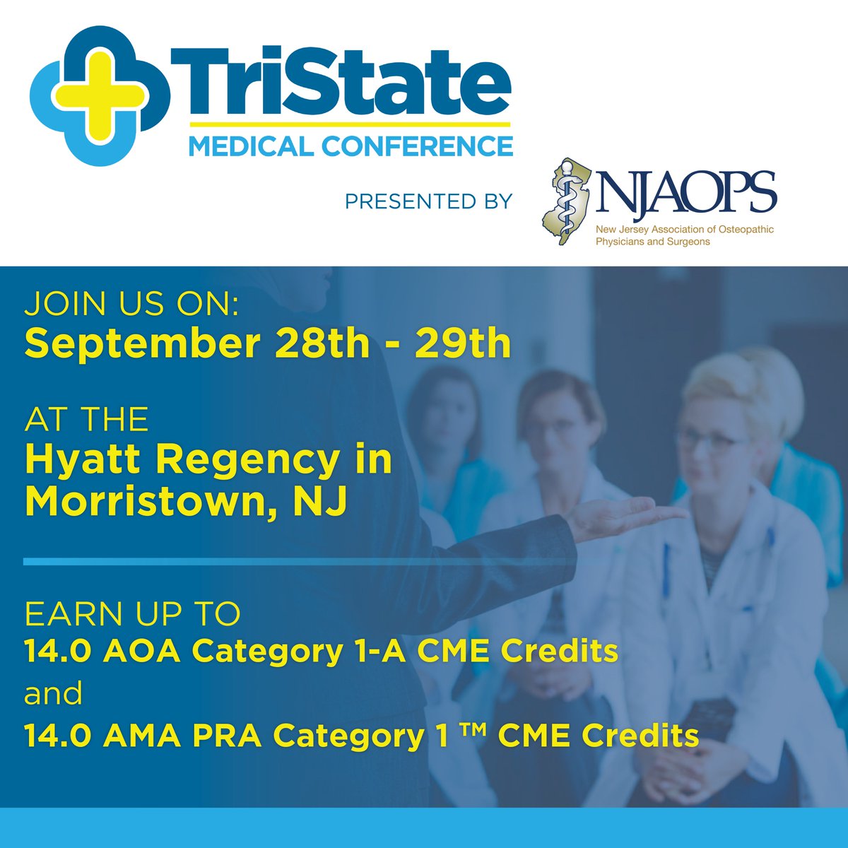 CME conf. coming next month at Hyatt in Morristown. Featuring topics concerning physicians today (9/28-29) - Burn-Out/Bariatric Surgery/Samaglutide/Autism/Pain Mngt/Geriatric Med/Preclampsia/OMM Training - and more! For more info and reg, click below: …nsandsurgeonsnjaops.growthzoneapp.com/ap/Events/Regi…