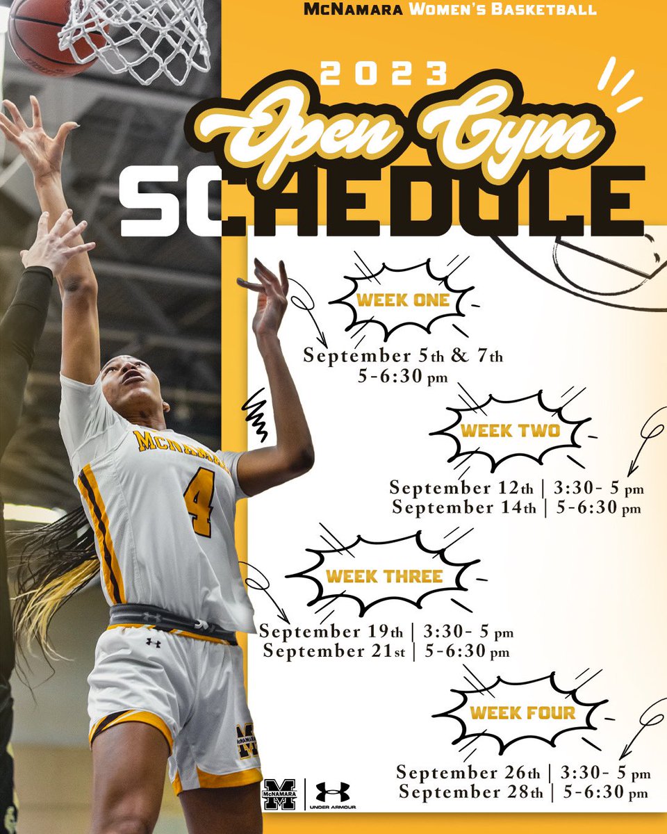BMacLadyHoops's tweet photo. Our September Open Gym Schedule is ready! Can’t wait to see all of the college coaches in the gym! The girls a ready to work 💪🏽🏀 

*Open gym is closed to the public. College coaches only! Contact @rljames10 for more information.

#MacIsWhereItsAt | #OpenGym https://t.co/xcDC9Vmc6F