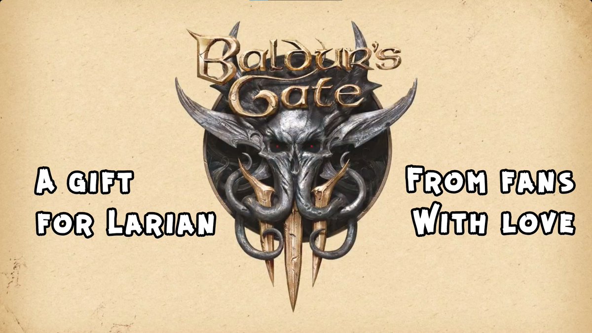 VikGray's tweet photo. Dear
@larianstudios! On behalf of a part of the huge fan community, congratulations on the release of @baldursgate3!
@LarAtLarian @fiddlecub @HNarbs @WolfheartFPS

#BaldursGate3 #ThanksLarian https://t.co/BVxZhRJzg6 https://t.co/ftDwghRAYy