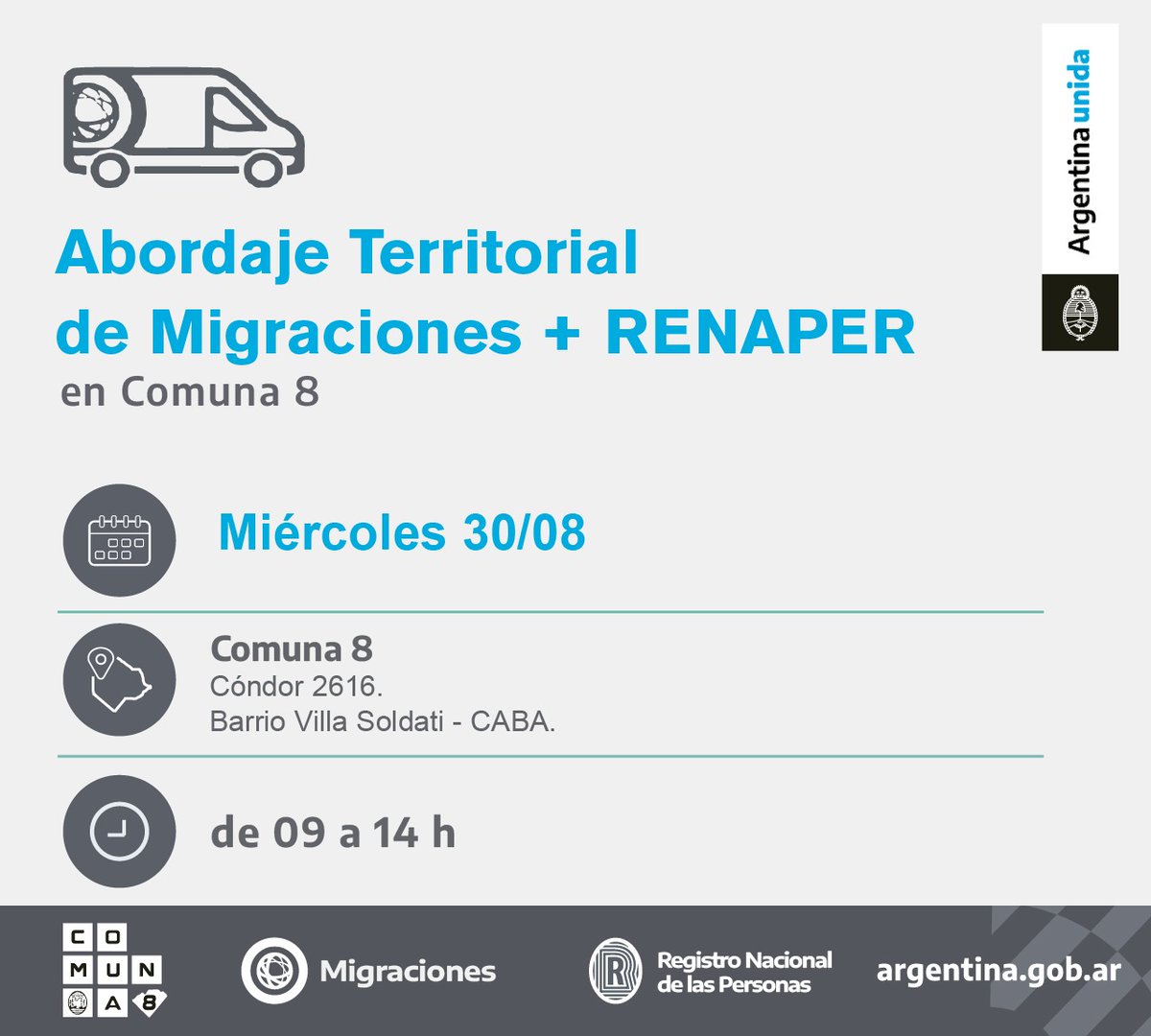 Mañana en #VillaSoldati #Comuna8