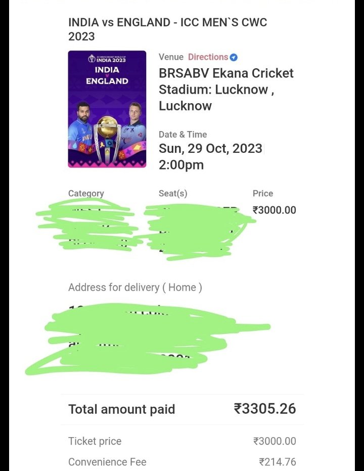 nagpurticket's tweet photo. #bookmyshow 
#INDvsPAK 
#ICCWorldCup2023 
#WorldCup2023 
Ticket Available 🎟 
In black for price Dm
100 Ticket Available 
@narendramodi 
@AmitShah https://t.co/UAT2hbVuaY