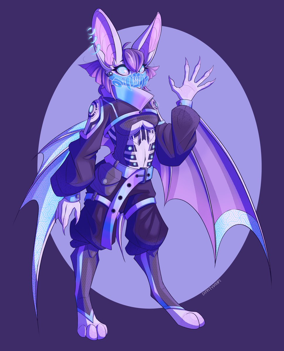 dipppitydoop's tweet photo. #commission of a cyberpunk bat girl! 🦇 https://t.co/mjRPsjwLwb