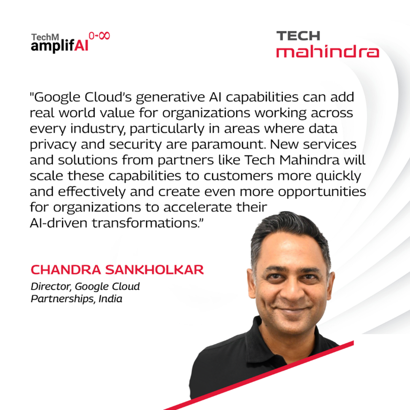 tech_mahindra's tweet photo. We are delighted to partner with Google to launch Generative AI-powered Email amplifAIer.

Know More: https://t.co/6Q9GoP3gNN

#NxtNow #GenerativeAI #AI #DigitalTransformation