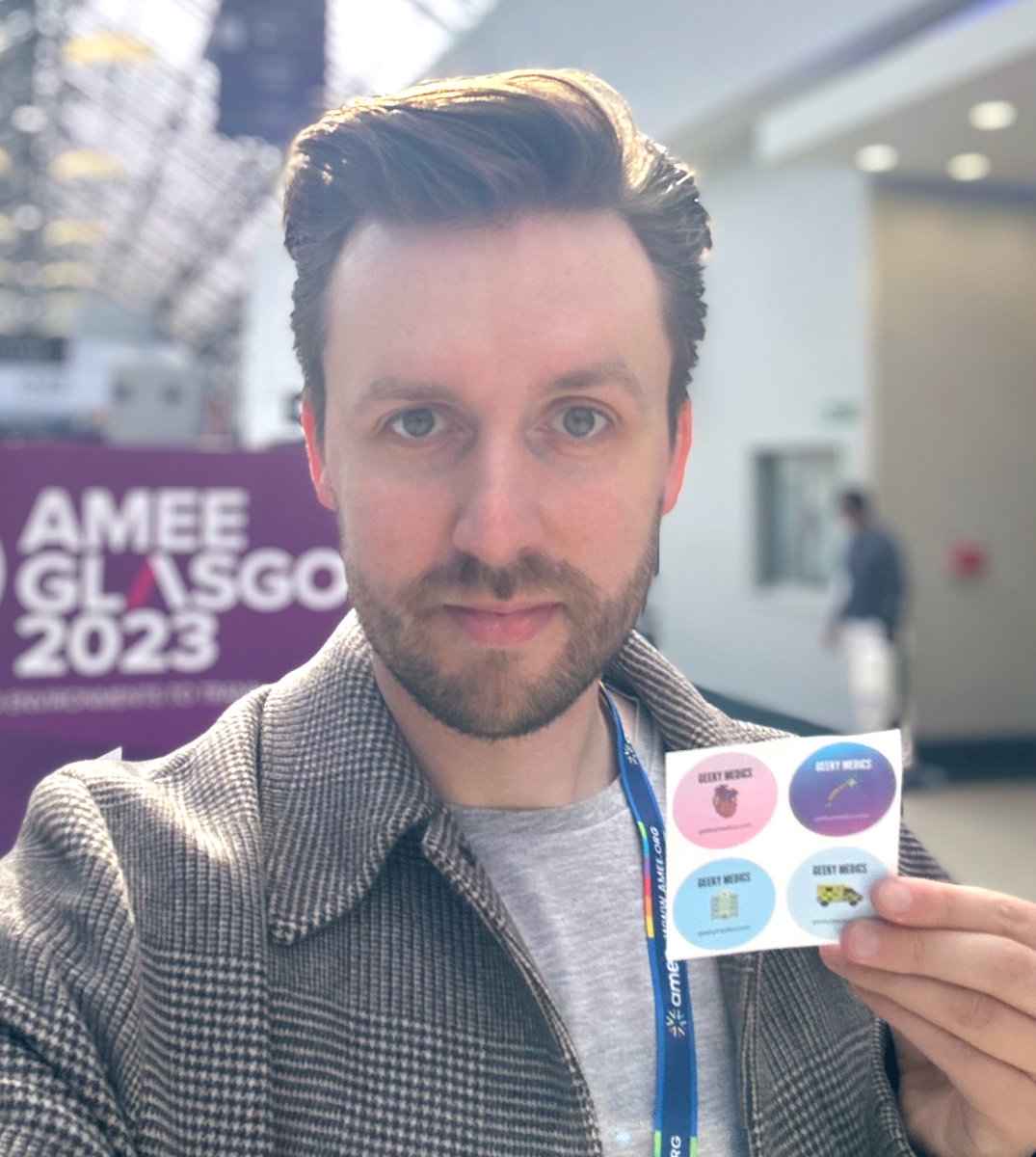 Back here at #AMEE2023 for round two. Make sure to come say hello if you want to nerd out about technology enhanced learning and score some @geekymedics stickers 👾👀 @AMEE_community