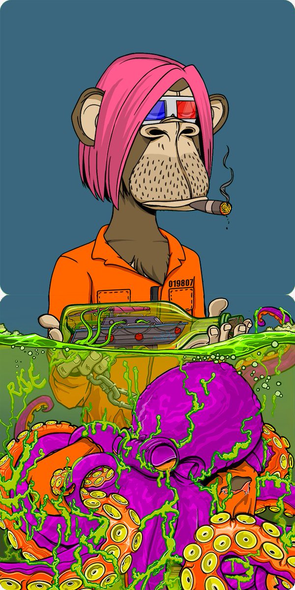 BoredApeBD's tweet photo. Crazy good match up.. The #BABD project is here. #BABD8647 #NFT The project here to complete your #BAYC picture #BAYC8647 #BoredApeYC 10,000 uniquely generated individually matching Below Deck Octopi for your Bored Ape #NFTs #nftart #ethereum Now Minting🐙📷👇 https://t.co/zqK6XgGLwm