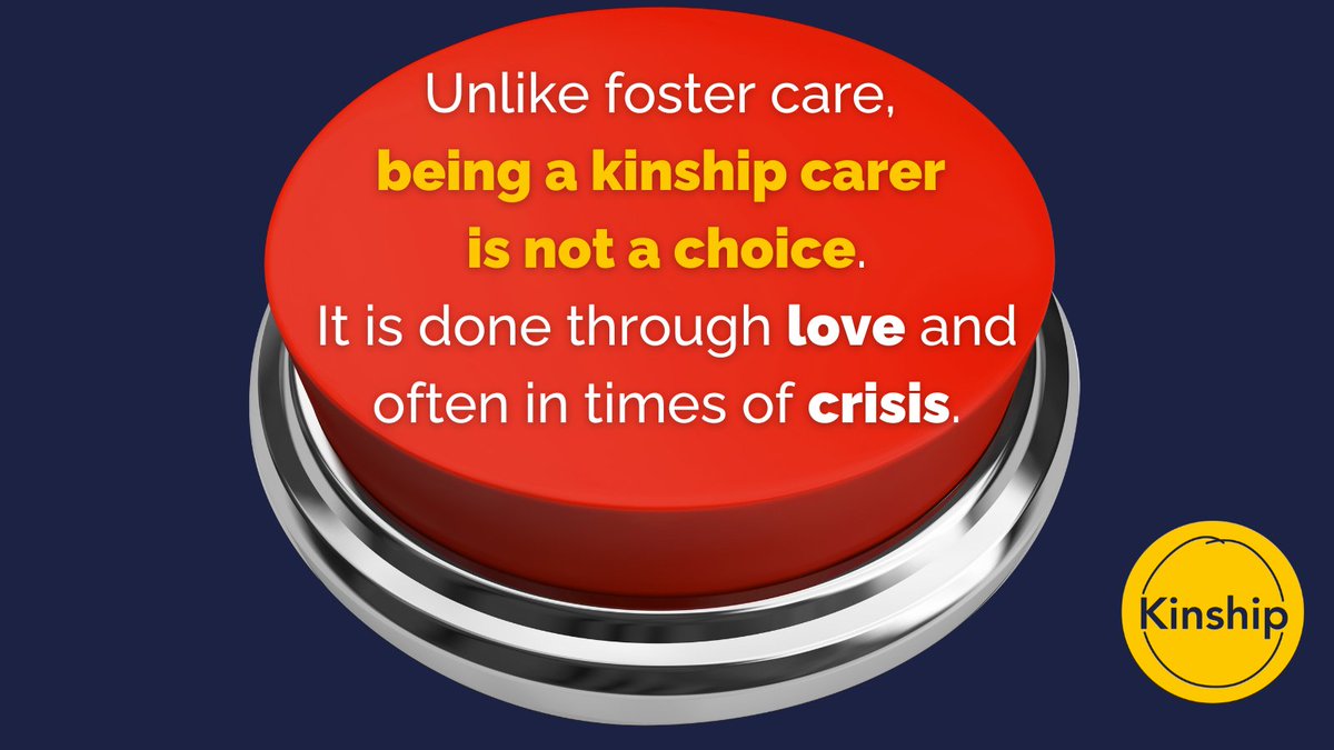 A #KinshipCarer is someone raising the child of a relative or friend.

💛 More than 150,000 children are being raised in kinship care in England and Wales, many of whom have experienced trauma or have complex needs.