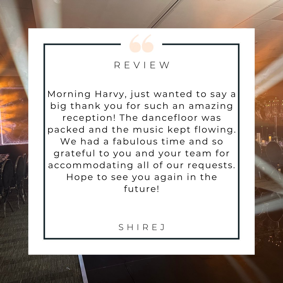SoundControlDJs's tweet photo. Testimonial Tuesday 🙌🏼 We had the pleasure of creating the right atmosphere and look for 3 events for this amazing couple. It was an immense honour 🙏🏼 #testimonial #weddingdj #asianwedding #party #soundcontrol #djs https://t.co/yc71sQRggG