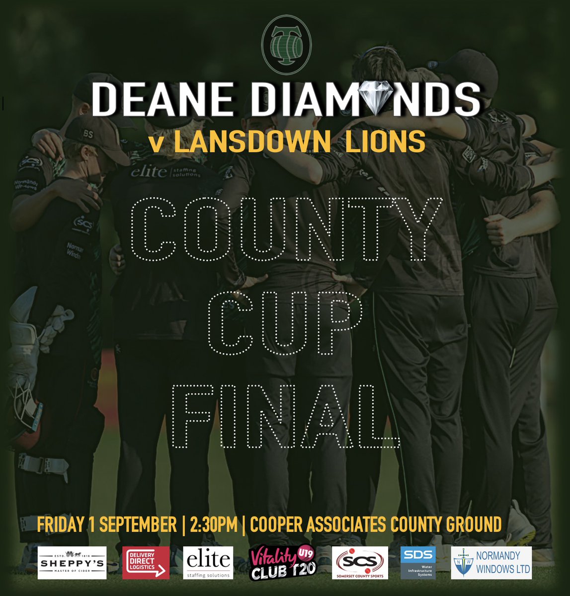 deanediamonds's tweet photo. 💎💚COUNTY CUP FINAL💚💎
🆚 Lansdown Lions
📍 @CACG_Somerset 
📆 Friday 1 Sep, 2:30pm
🎟️ Free entry, ticket required, link: https://t.co/PmlDbpPPme
@tauntondeanecc  @SomCricketFDN 
📷IG:  jhurryimages https://t.co/3ENEJxSyNL