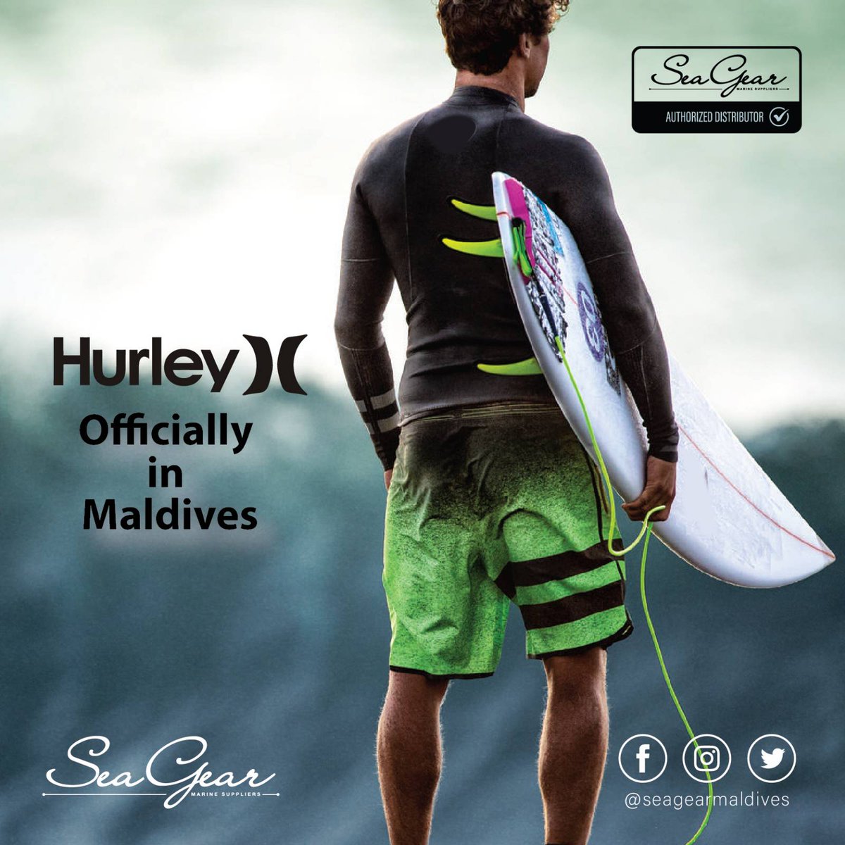 HURLEY
OFFICIALLY IN MALDIVES

seagear.com.mv/pages/hurley

For more information, feel free to contact us on 3302737 or viber 9942656.