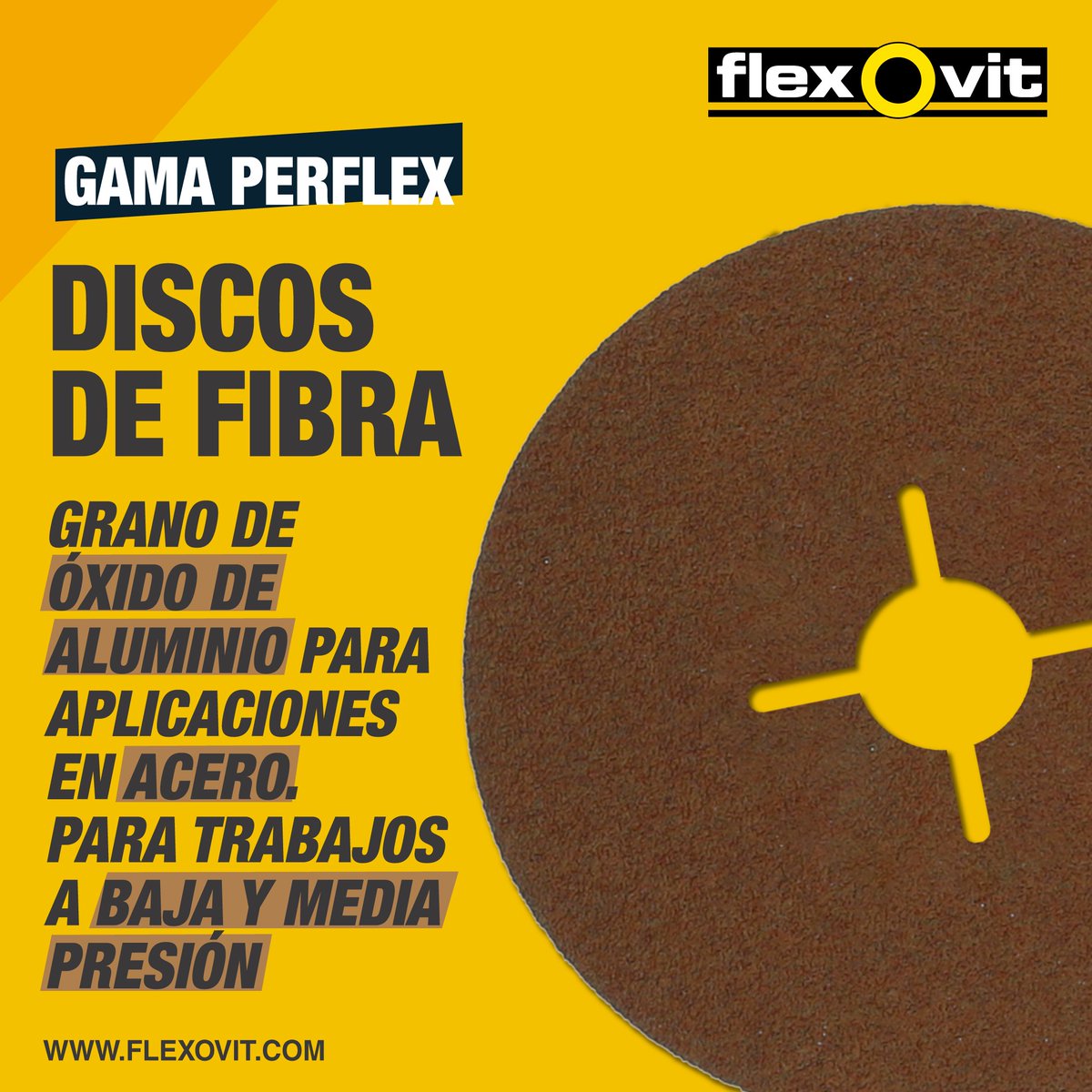 🟡🟡 Discos de Fibra Perflex #Flexovit con una perfecta relación calidad-precio y una gran resistencia gracias a su soporte de fibra de 0,8mm.  
🤩 Y mucho más... 👉  loom.ly/84bujOE
Y tú... ¿Qué grano necesitas? 🤔
#FlexovitAbrasivosEspaña #Industria #DiscosPerflex
