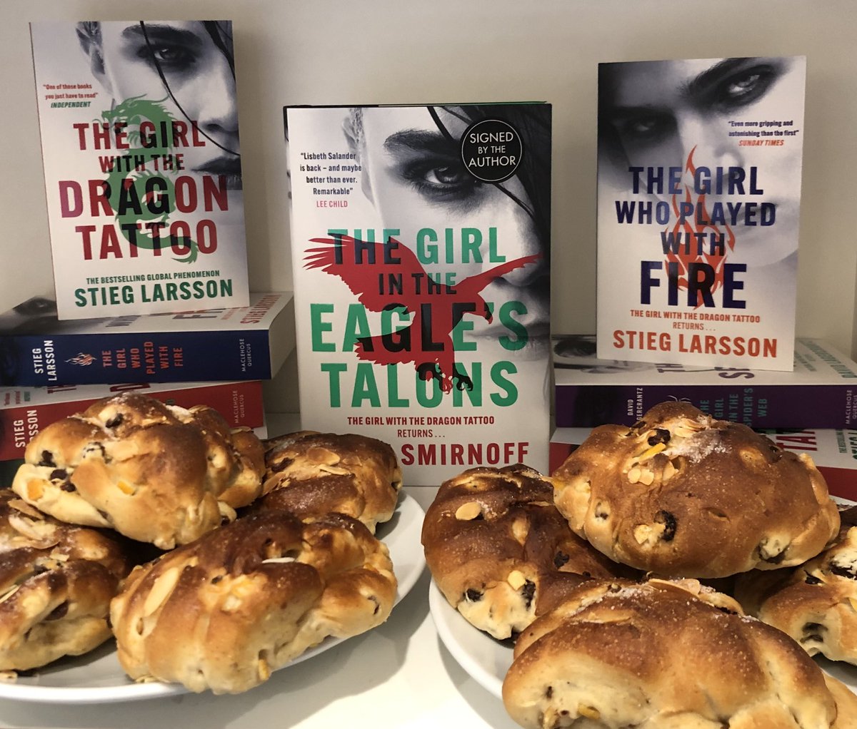 Publishing this today @maclehosepress so buns galore! Congratulations to Karin Smirnoff for a superlative continuation of Stieg Larsson’s iconic #DRAGONTATTOO series, this time trs. Sarah Death. Lisbeth Salander is BACK!