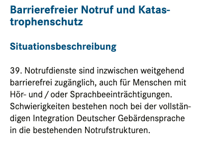 danielbueter's tweet photo. Ich bin sehr zufrieden mit dem Parallelbericht der Monitoring-Stelle @DIMR_Berlin zum barrierefreien #Notruf gemäß Artikel 11 der #UNBRK. Danke! #NotrufApp https://t.co/jPWSRYehYz