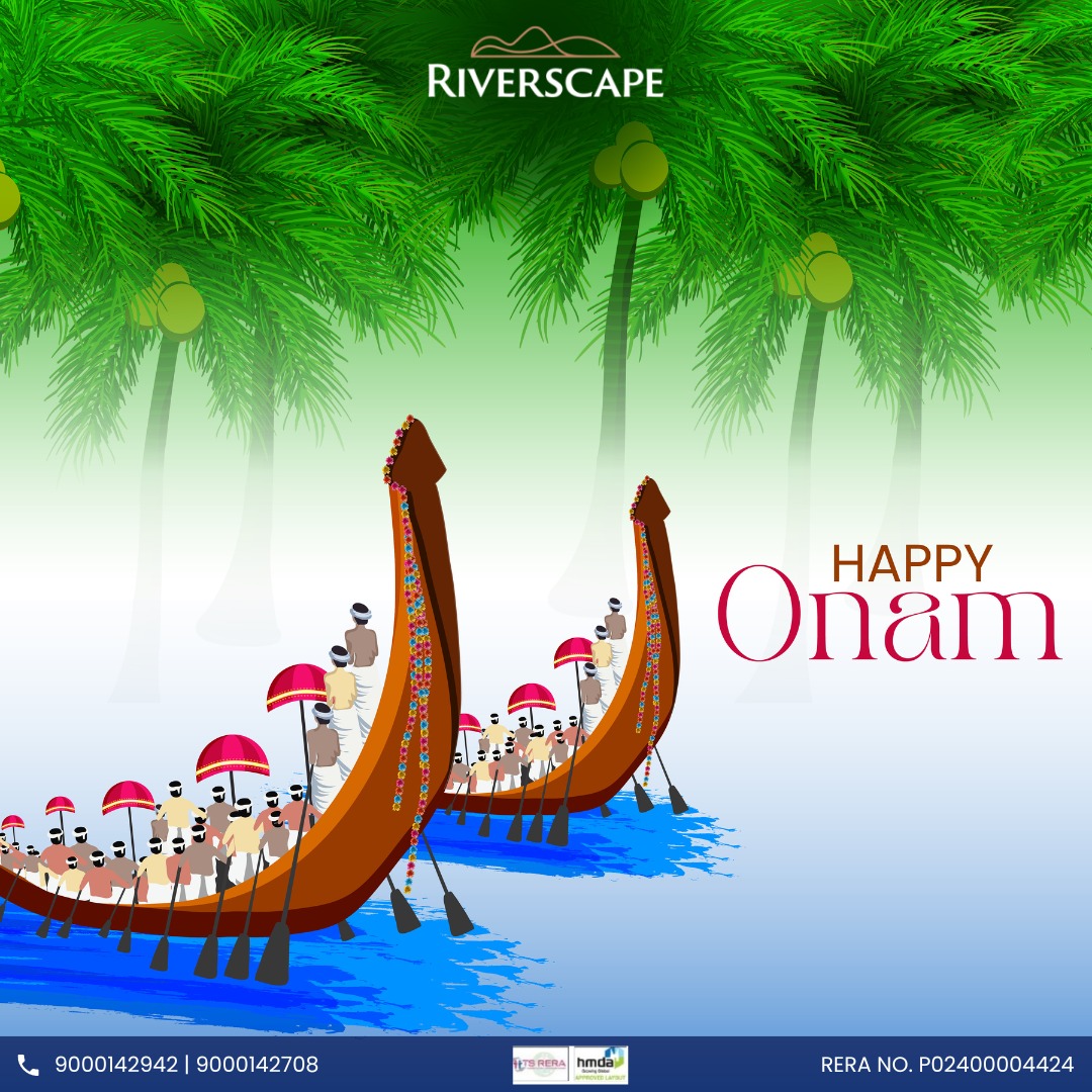 Celebrating Onam with joy, from Magnifiq Riverescape! May this festive season bless your home with happiness and abundance. 🏡✨ 

#HappyOnam #FestivalOfColors #ProsperityAndJoy #MagnifiqRiverescapeWishes #FamilyAndTraditions