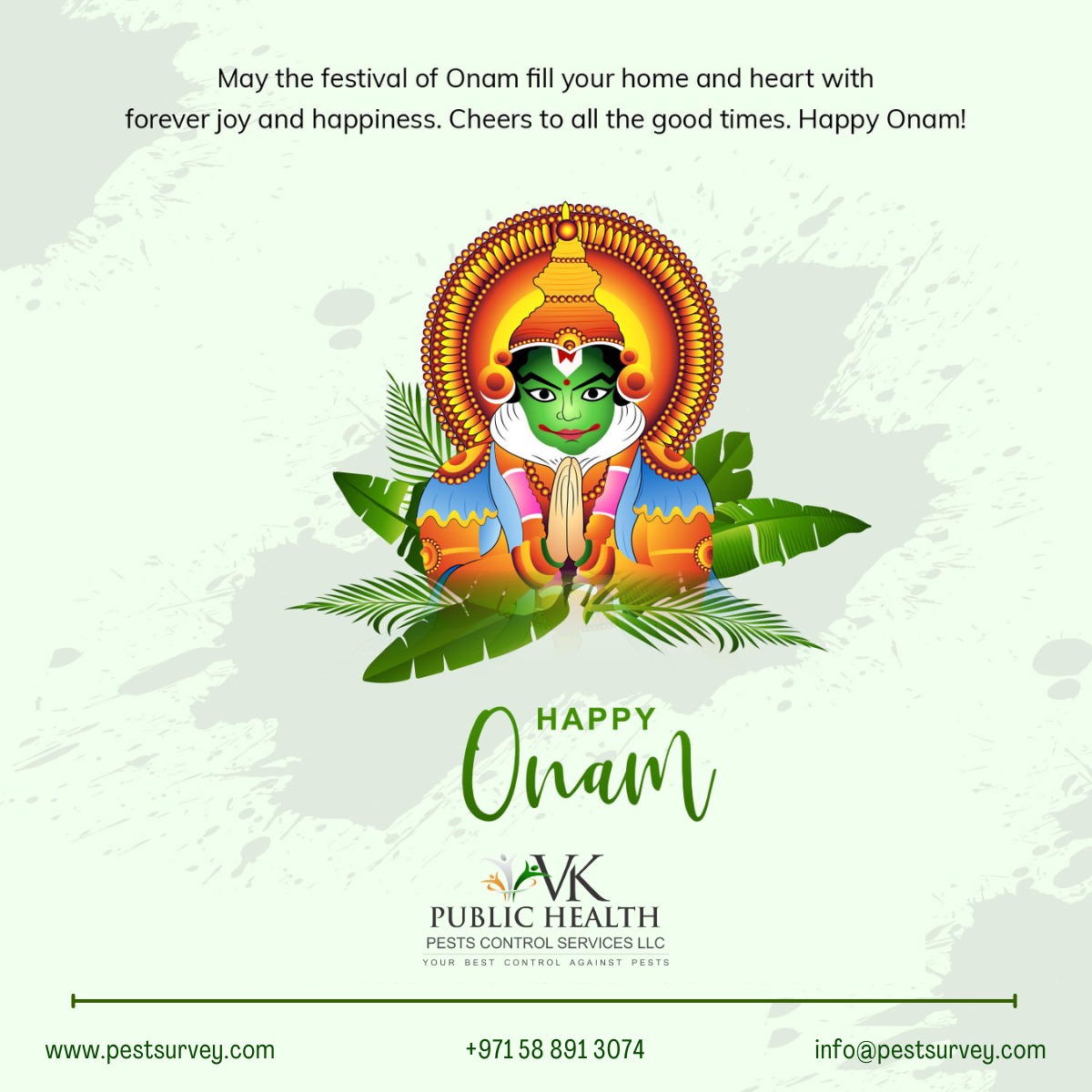 vkpestservices's tweet photo. May the festival of Onam fill your home and heart with forever joy and happiness. Cheers to all the good times. HAPPY ONAM.

Call or WhatsApp - +971 58 891 3074
Email - info@pestsurvey.com
#Onam #onam2023 #vkpestcontrol #pestcontrol #HappyOnam #onamcelebration #onamuae #onamdubai https://t.co/FmxnXvnFLx