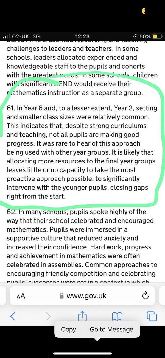 Ofsted are correct. It’s a shame they didn’t mention the root cause of why this is happening. The testing culture created by the way SATs are conducted.