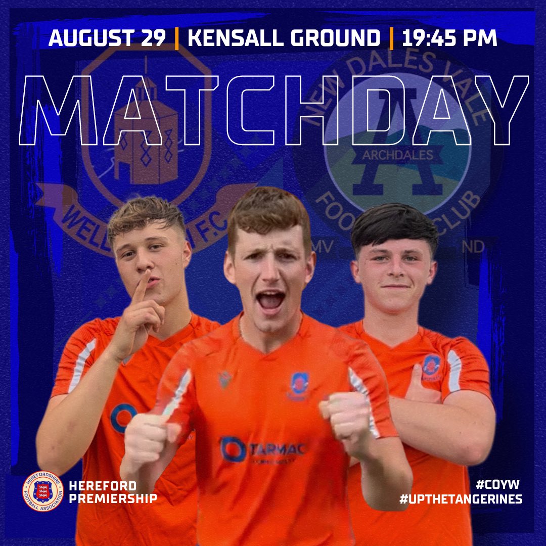 Match Day 🍊

Today we host <a href="/NewDalesValeFC/">New Dales Vale FC</a>!

KO: 19:45pm

Tuesday night under the lights. Today we kick off our 23/24 campaign. After a preseason of hard work, it’s time to reap the rewards🍊

We look forward to seeing you all there!

#COYW #UpTheTangerines