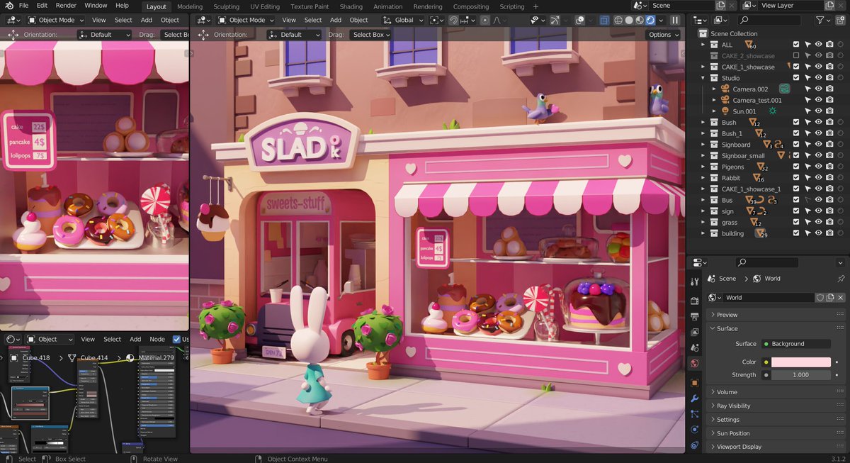 denis_wipart's tweet photo. To be honest, I really like sweets. Sometimes I can eat several cakes at once...

#3dmodeling #Blender3d #blender #illustration #3dart #game #gameart #blenderart #3d https://t.co/lbTcLVc2A4