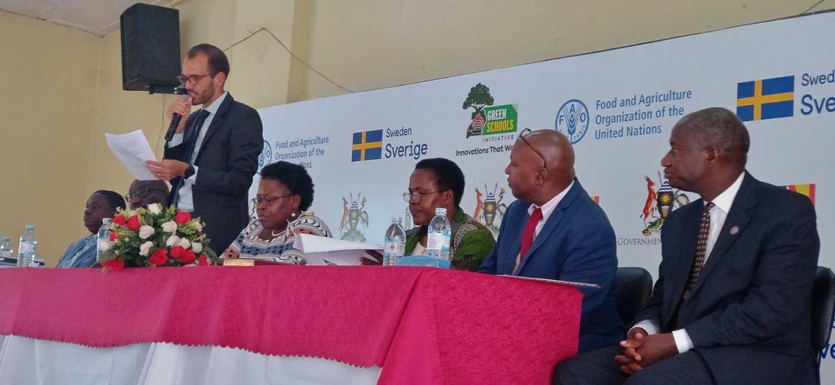 EremuJohn's tweet photo. Swedish Embassy deputy Ambassador makes remarks @newvisionwire Green Schools national climate change debate @Kololo SS today https://t.co/vly3INsYAM