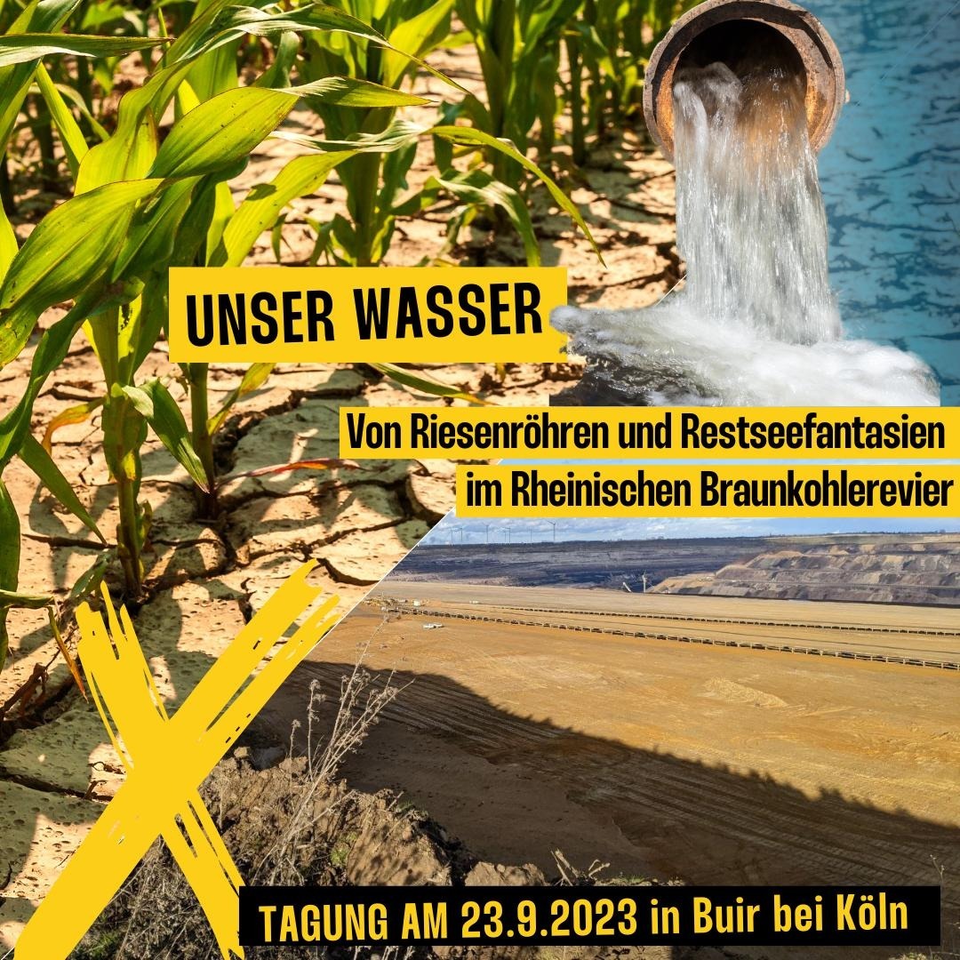 Echt jetzt, RWE?! Der Tagebau Hambach soll der zweitgrößte Binnensee in Deutschland werden - gefüllt mit Rhein #Wasser. Kommt zu unserer Tagung - zum Diskutieren, Haareraufen, Alternativen planen. alle-doerfer-bleiben.de/wasser/tagung/