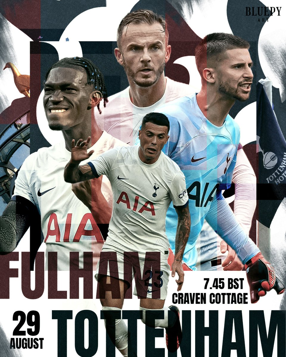 𝐅𝐮𝐥𝐡𝐚𝐦 𝐕𝐒 𝐓𝐨𝐭𝐭𝐞𝐧𝐡𝐚𝐦 𝐇𝐨𝐭𝐬𝐩𝐮𝐫
🗓  : Tuesday, 29 August 2023
⏰: 7.45 BST
📍   : Craven Cottage

#football #Tottenham #TottenhamHotspur #Fulham #edit #editing #design #CarabaoCup #MatchDay #TheLilyWhites