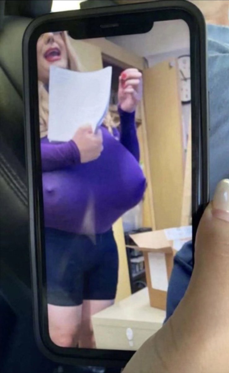 Canadian trans teacher Kayla Lemieux has just been hired to teach at a new school despite his massive Size Z cup breast prosthetics with the nipples exposed which he wears only while in front of children. 

He was previously placed on permanent leave from another school after