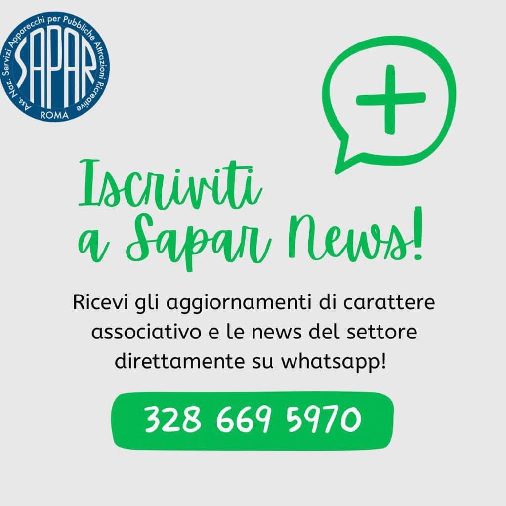 Sapar_info's tweet photo. Sapar News è il canale che ti consente di ricevere in tempo reale tutti gli aggiornamenti di carattere associativo e news di settore direttamente su whatsapp! 
Registra questo numero 328 669 5970 sul tuo dispositivo e inviaci il tuo: entra nel vivo della nostra associazione! https://t.co/FDT8TBCnA9