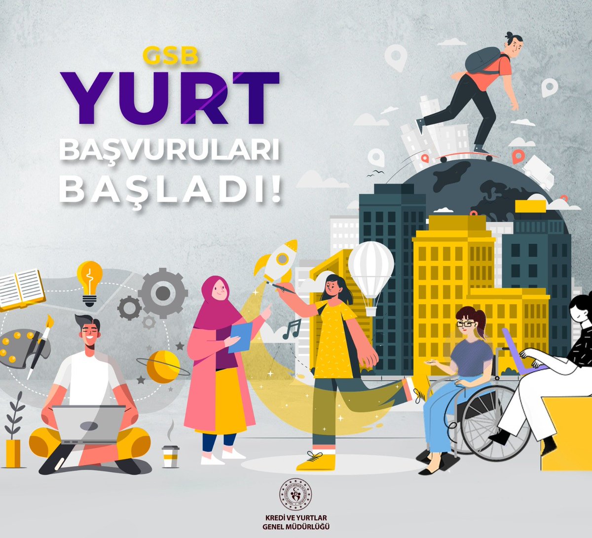 Gençler, 2023-2024 eğitim öğretim yılı için yurt başvurularımız başladı. 

Başvurularınızı 2 Eylül 23.59'a kadar e-Devlet üzerinden yapabilir, süre sonuna kadar bilgilerinizi güncelleyebilirsiniz.