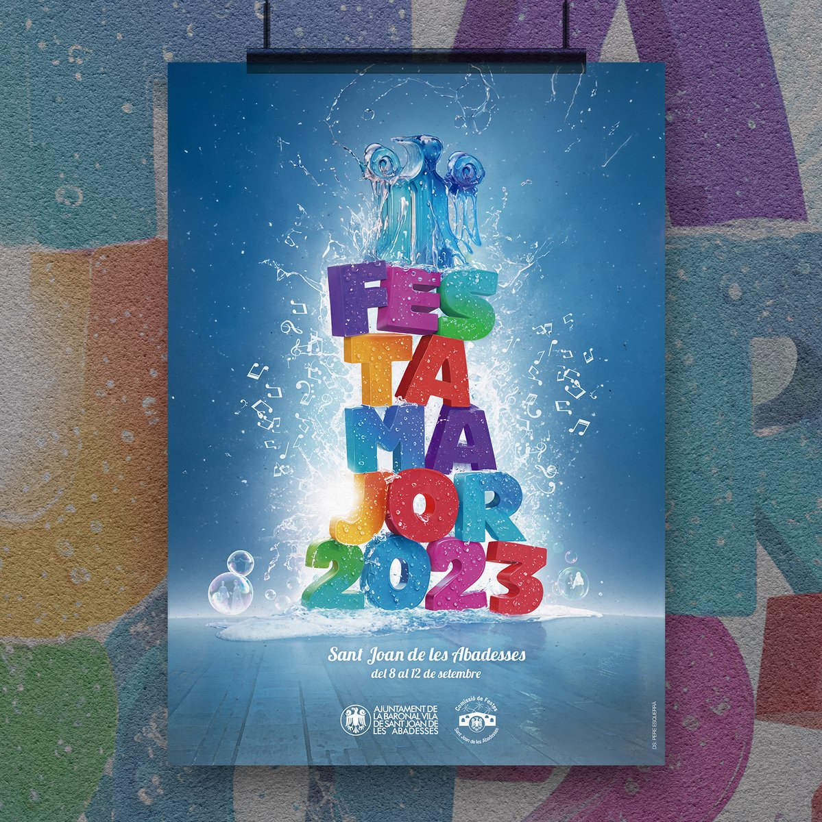 StJoanAbadesses's tweet photo. 🎊🎩🎶 Aquest és el cartell de la Festa Major de Sant Joan de les Abadesses (del 8 al 12 de setembre), dissenyat pel santjoaní Pere Esquerrà. Ja podeu trobar tota la programació de la nostra festa gran a la pàgina web https://t.co/oXTY1SAmg2 #StJoanAb https://t.co/BWFZc2m1Mc