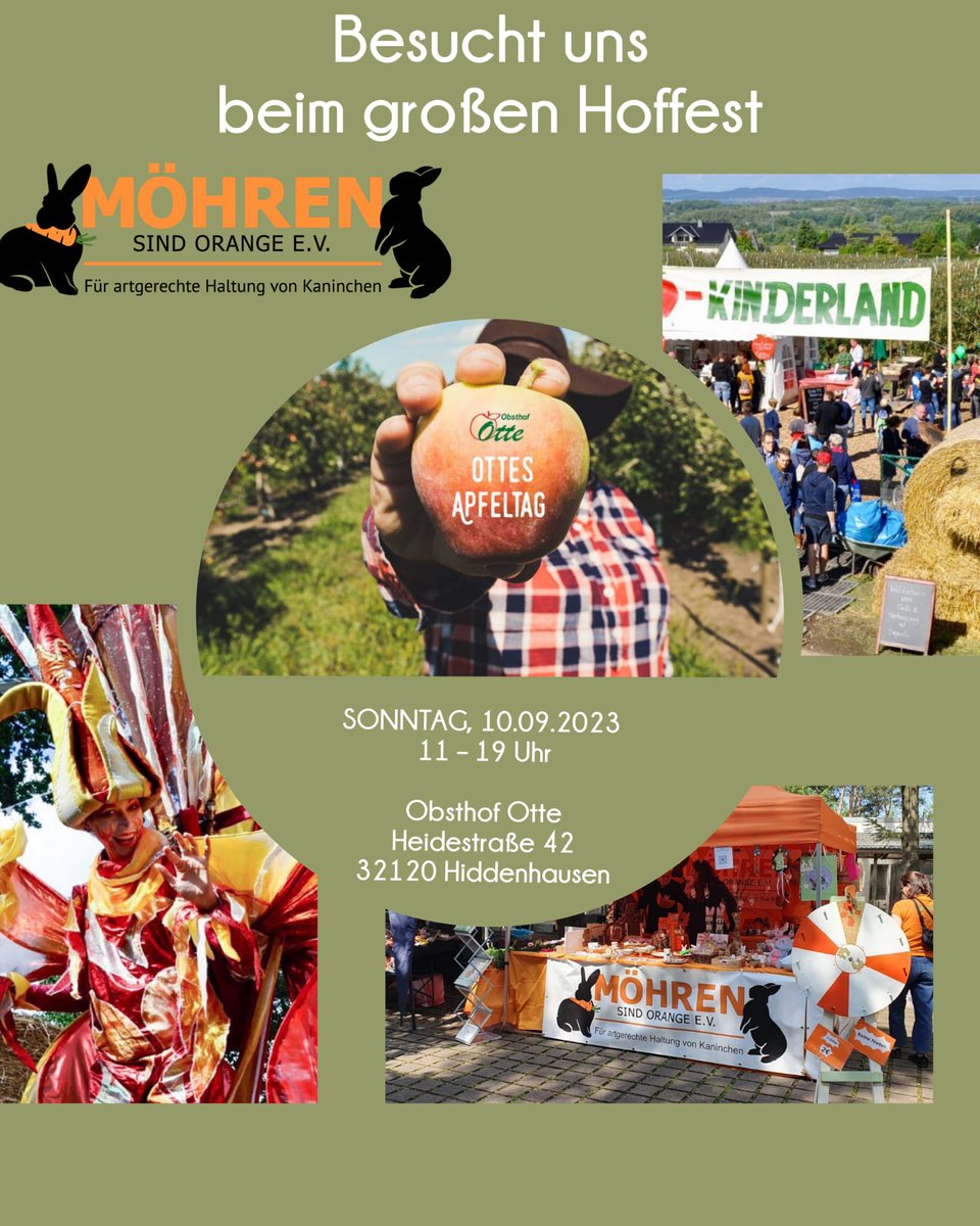 mso_eV's tweet photo. Am 10.09.23 könnt ihr uns in #Hiddenhausen antreffen. Wir freuen uns über jeden Besucher 🧡🐇 https://t.co/ij1LDiIrkR