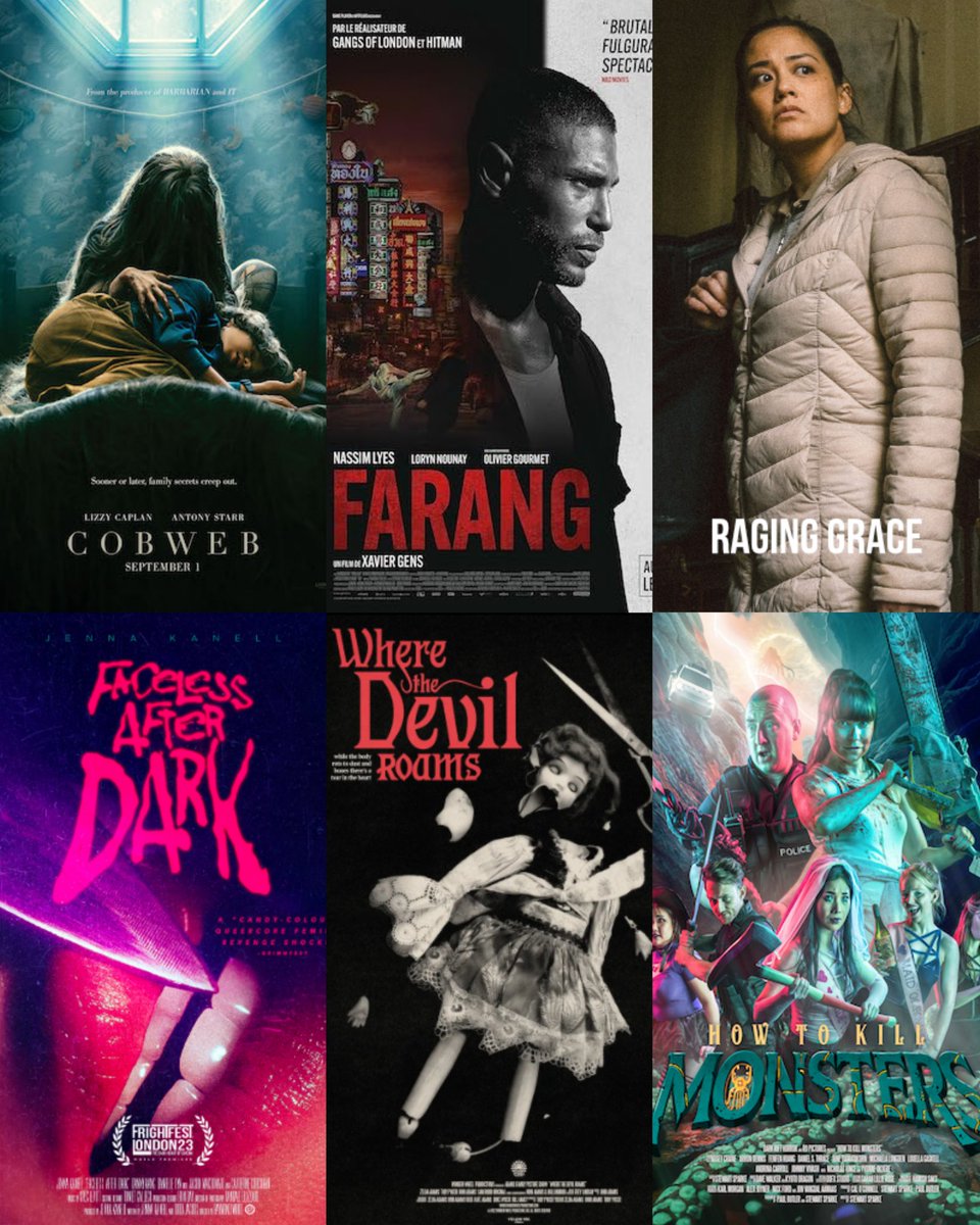 My top selections from @FrightFest that I watched this weekend:

💀 #CobwebMovie (@LionsgateUK)

💀 #FARANG (@XavierGens)

💀 #RagingGrace (@ParisZarcilla)

💀#FacelessAfterDark (@Squidthusiast)

💀 #WhereTheDevilRoams (@adams_films)

💀 #HowToKillMonsters (@darkrifthorror)