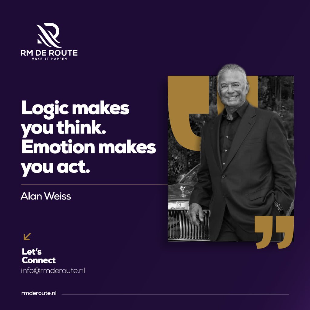 While logic triggers thought, it's emotion that fuels action.

Most purchase decisions are driven by feelings, not reason. Build strong emotional connections with your audience to achieve lasting relationships with your audience ! 

#MakeItHappen
