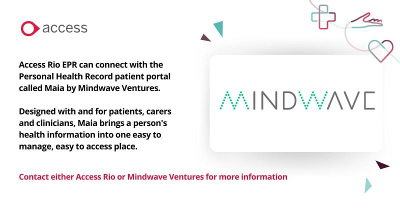 Our #PEP MAIA can integrate with #EPR systems; we are proud to partner with many EPR providers across the UK 🗺️ We'd like to highlight our #integration with #Rio from @TheAccessGroup ✨ #MAIA pulls data from the EPR and displays it for the patients.