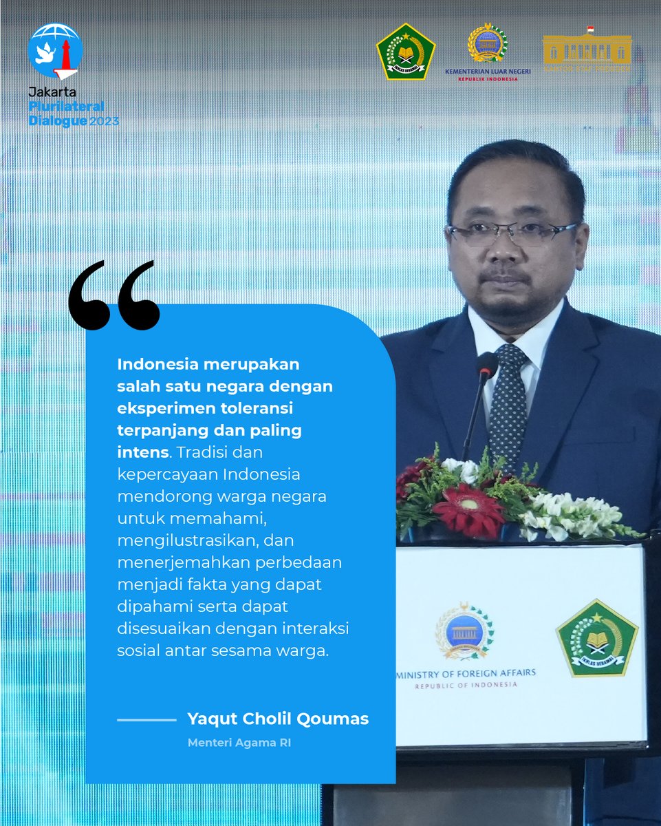 KSPgoid's tweet image. Forum ini juga menjadi multi-stakeholder dialog untuk merespon tantangan nasional dan internasional atas meningkatnya aksi intoleransi.

#respectdifferences
#hormatiperbedaan
#ChoosePeaceThanHatred
#PilihDamaiDariBenci
#JPD2023
#budayatoleransi
#KSP
