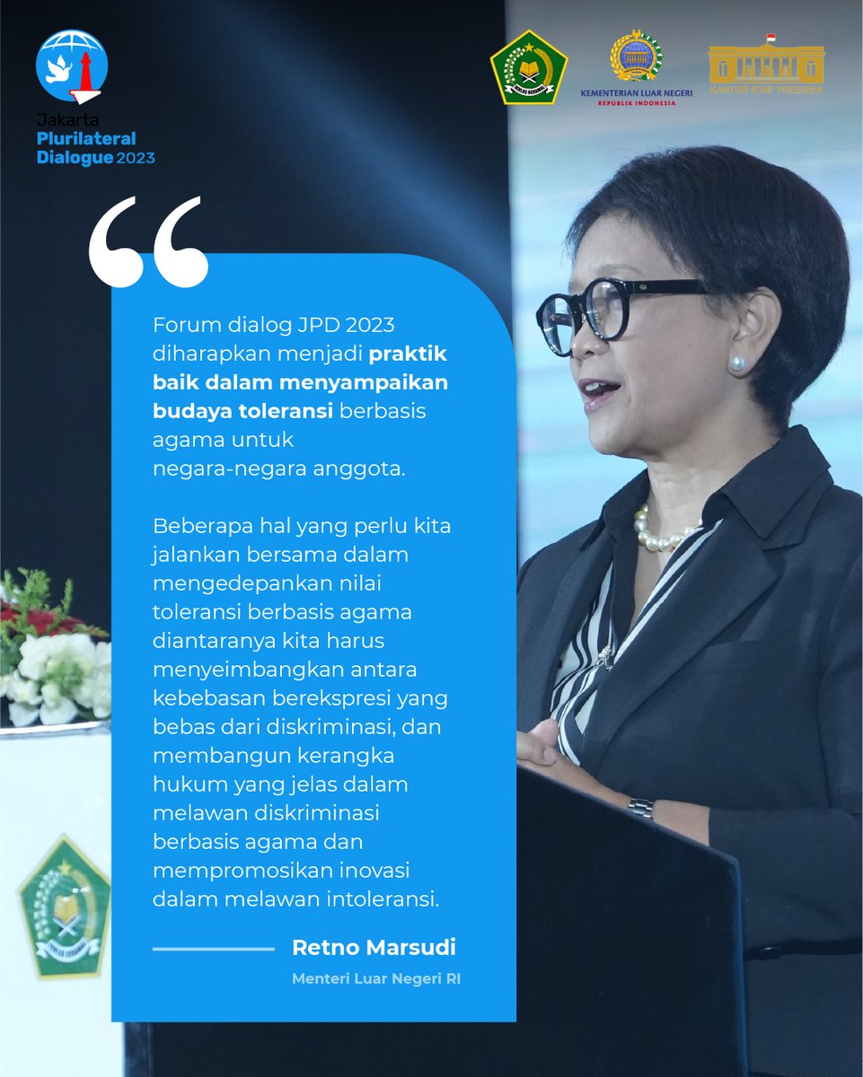 KSPgoid's tweet image. Forum ini juga menjadi multi-stakeholder dialog untuk merespon tantangan nasional dan internasional atas meningkatnya aksi intoleransi.

#respectdifferences
#hormatiperbedaan
#ChoosePeaceThanHatred
#PilihDamaiDariBenci
#JPD2023
#budayatoleransi
#KSP