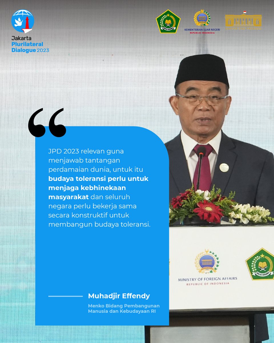 KSPgoid's tweet image. Forum ini juga menjadi multi-stakeholder dialog untuk merespon tantangan nasional dan internasional atas meningkatnya aksi intoleransi.

#respectdifferences
#hormatiperbedaan
#ChoosePeaceThanHatred
#PilihDamaiDariBenci
#JPD2023
#budayatoleransi
#KSP