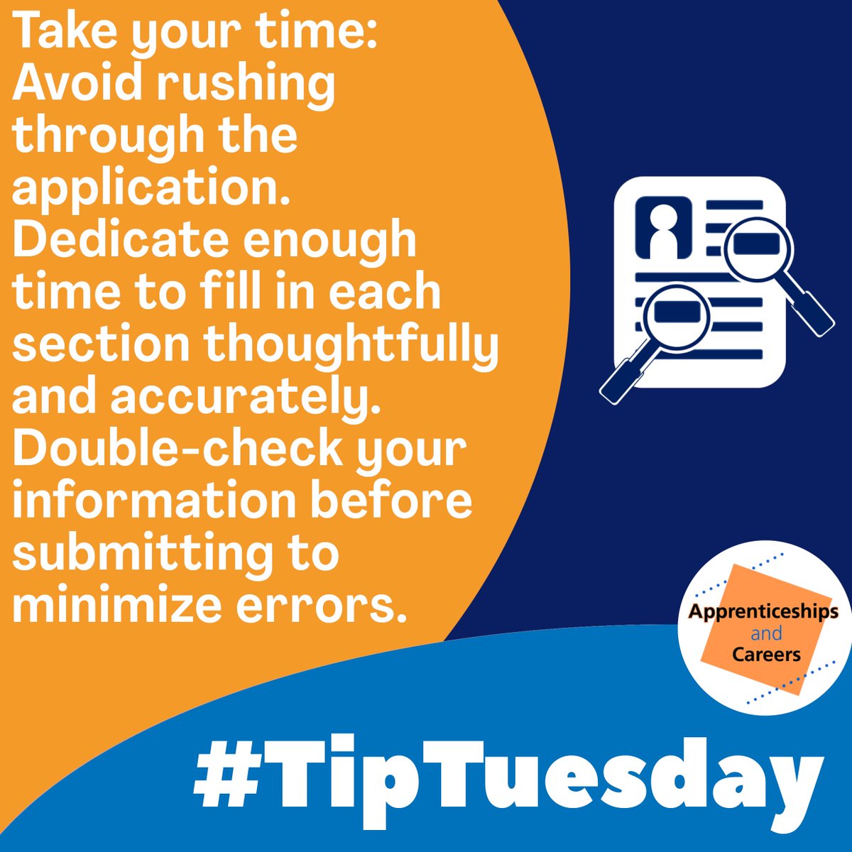 GH_apprentices's tweet photo. #TipTuesday

Some further advice regarding applications for #apprenticeship and #career #opportunities.

#CareersDay #CareersFamily #SkillsforLIfe #StepintotheNHS #WearetheNHS https://t.co/FvpVmTzLpi