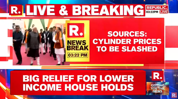 Avdesh_Kumar276's tweet photo. #BREAKING | In a big relief for lower-income households, Cylinder prices to be slashed  According to sources, the cabinet approved additional subsidy under the Ujjwala scheme. The additional subsidy is Rs 200. Now subsidy will be Rs 400 per cylinder for PMUY beneficiaries. https://t.co/0BIDXP647I