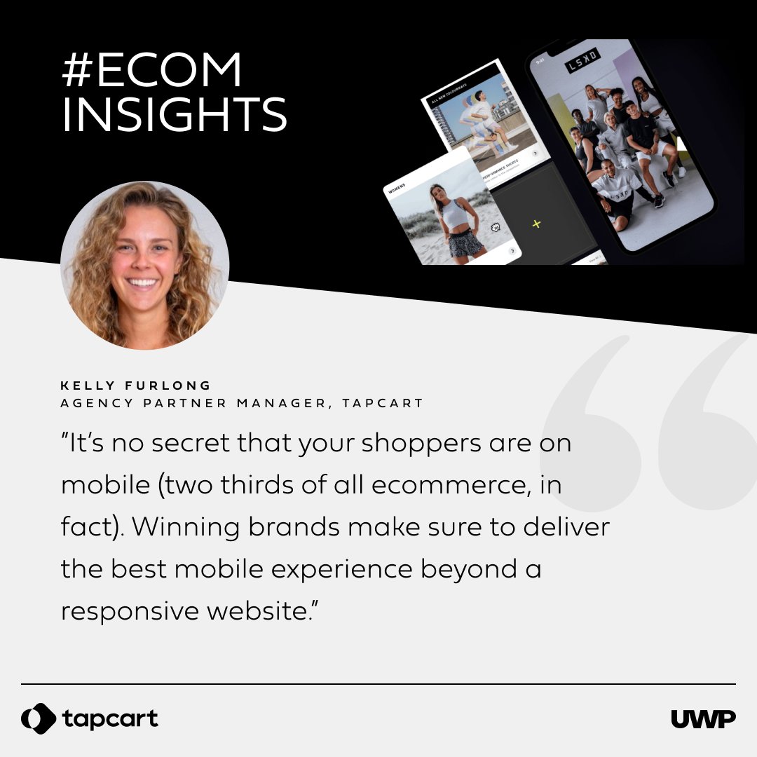 We spoke to Kelly Furlong from <a href="/tapcart_app/">Tapcart</a> about how brands can increase retention and drive conversions with mobile-first shopping experiences 🤳 Read the full blog here: underwaterpistol.com/blogs/ecommerc…