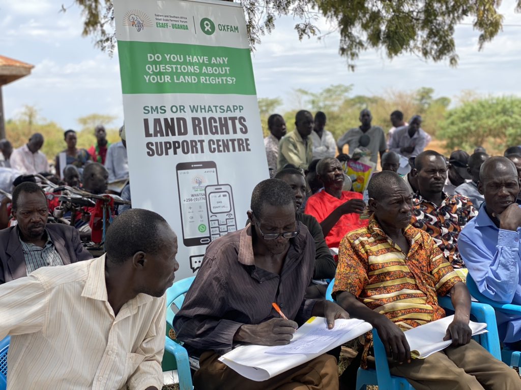 ESAFFUG's tweet photo. “Government  is considering mediation as the best way of resolving conflicts since land cases take a very long time in courts of law without being resolved”- Hassan Byantalo, Lands Officer- @ministry_lands 

#LandAwarenessWeek23 

@pelum_uganda @land_justicenet @OxfaminUganda https://t.co/ndBUa89OGJ