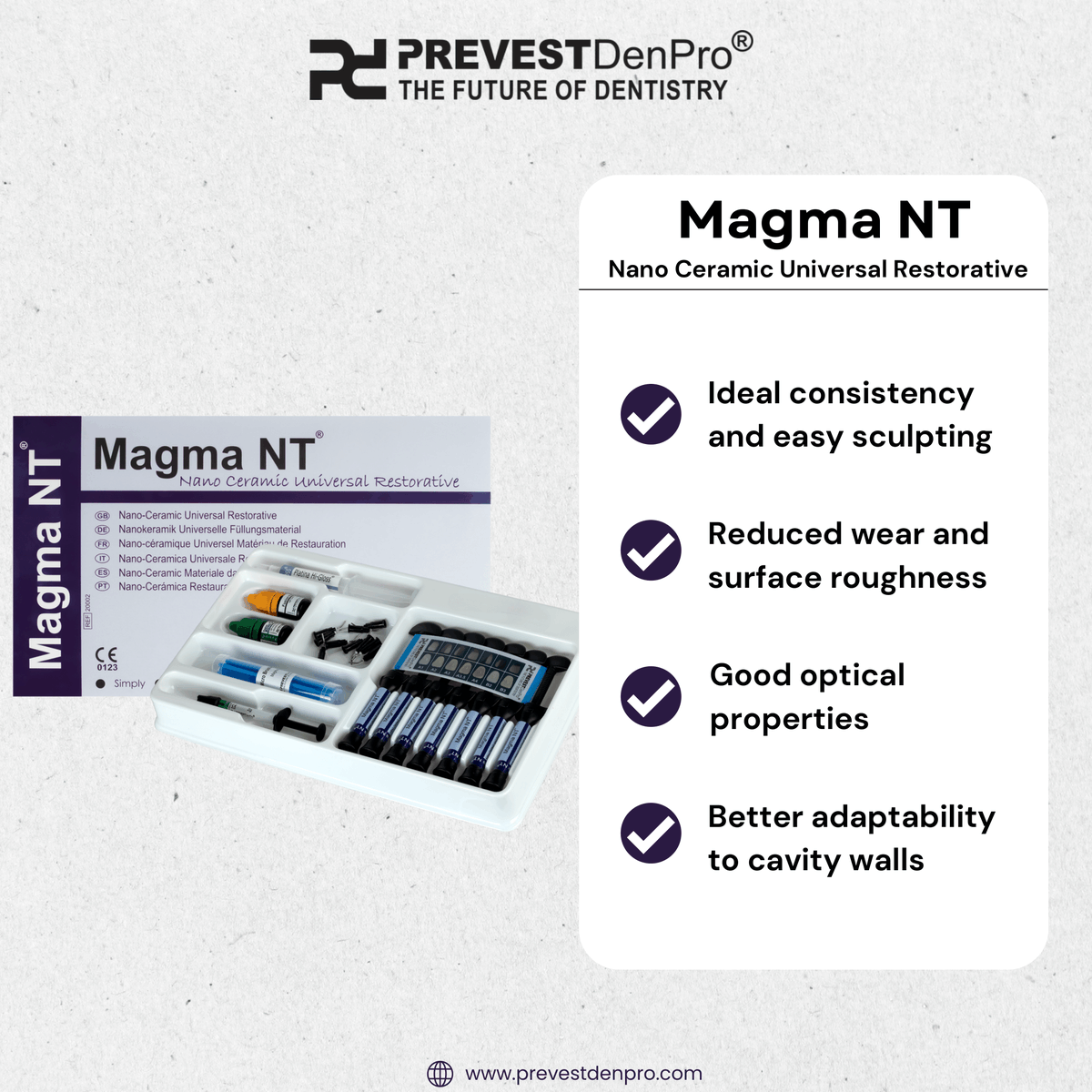 PrevestDenPro_'s tweet image. Magma NT is a visible light cured, radiopaque highly filled composite restorative material for anterior and posterior restorations of all teeth.

#prevestdenpro #magmant #restorativematerial #radiopaque #lightcured