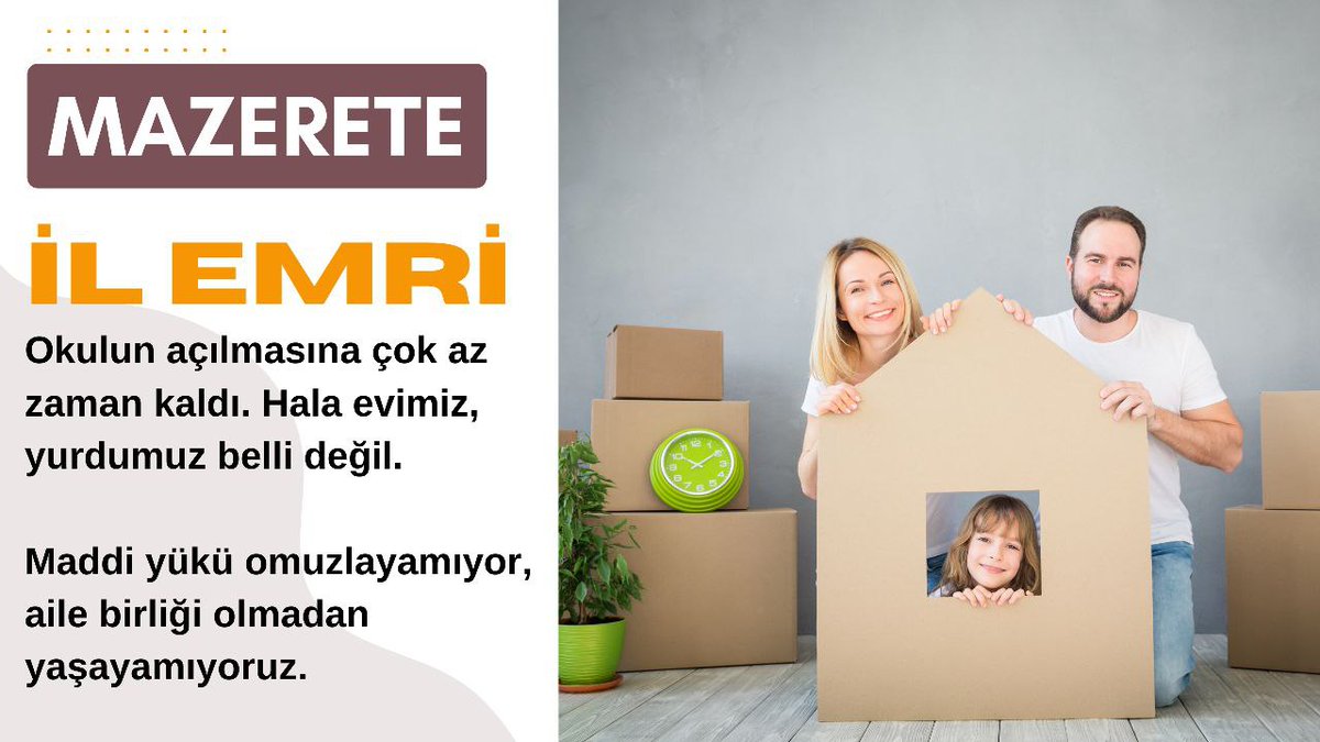 Aile birliği, can güvenliği, sağlık özrü her biri mazerettir. Mazeretimiz istek değil, ihtiyaçtır. Anayasal hakkımızdır. 

<a href="/RTErdogan/">Recep Tayyip Erdoğan</a> <a href="/tcbestepe/">T.C. Cumhurbaşkanlığı</a> <a href="/tcmeb/">Millî Eğitim Bakanlığı</a> <a href="/Yusuf__Tekin/">Yusuf Tekin</a> <a href="/mebpgm/">Personel Genel Müdürlüğü</a>
<a href="/dbdevletbahceli/">Devlet Bahçeli</a> <a href="/cftcblnt/">Bülent ÇİFTCİ</a>
<a href="/TalipGeylan06/">Talip Geylan</a> <a href="/_aliyalcin_/">Ali YALÇIN</a>
<a href="/oguzozat/">Oğuz ÖZAT</a> <a href="/kademozbay_/">Kadem Özbay</a> 

#ilEmriTekYol