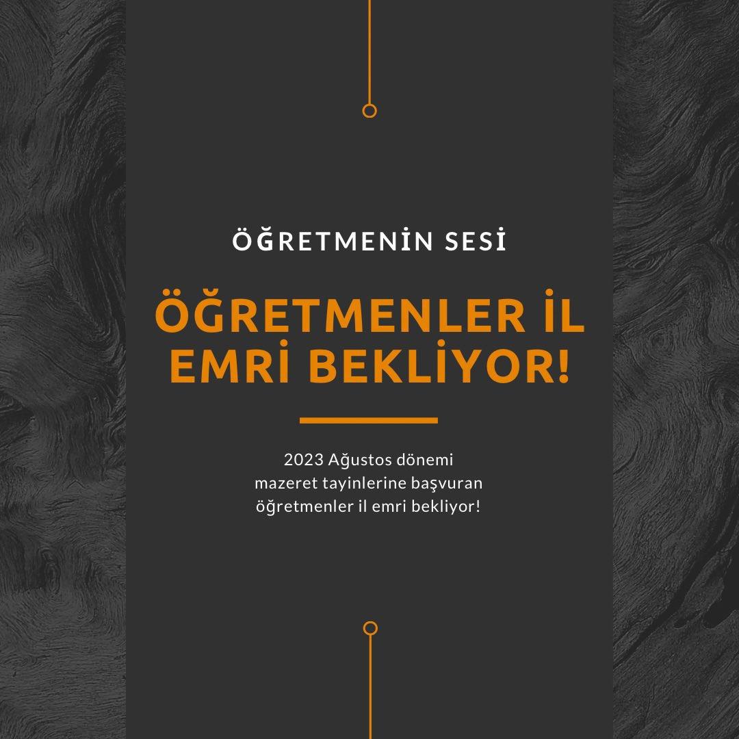 Aile birliği, can güvenliği, sağlık özrü her biri mazerettir. Mazeretimiz istek değil, ihtiyaçtır. Anayasal hakkımızdır. 

<a href="/RTErdogan/">Recep Tayyip Erdoğan</a> <a href="/tcbestepe/">T.C. Cumhurbaşkanlığı</a> <a href="/tcmeb/">Millî Eğitim Bakanlığı</a> <a href="/Yusuf__Tekin/">Yusuf Tekin</a> <a href="/mebpgm/">Personel Genel Müdürlüğü</a>
<a href="/dbdevletbahceli/">Devlet Bahçeli</a> <a href="/cftcblnt/">Bülent ÇİFTCİ</a>
<a href="/TalipGeylan06/">Talip Geylan</a> <a href="/_aliyalcin_/">Ali YALÇIN</a>
<a href="/oguzozat/">Oğuz ÖZAT</a> <a href="/kademozbay_/">Kadem Özbay</a> 

#ilEmriTekYol