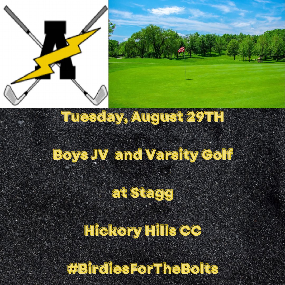 vjabolts's tweet photo. A #D230 Rivalry Matchup as @TBolts_Golf heads to Hickory Hills to take on the Chargers

Good luck! https://t.co/GxXNKvB0X0