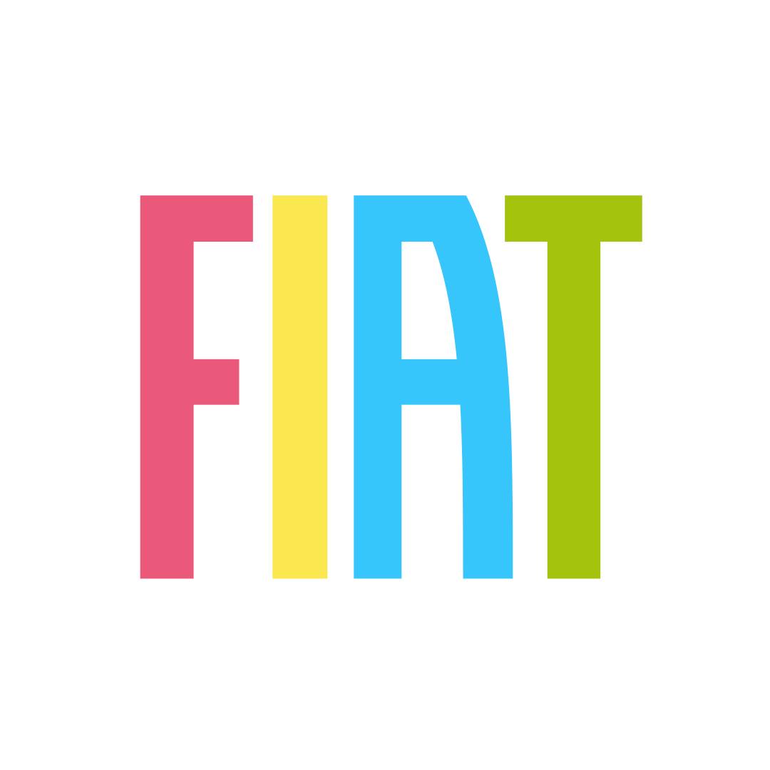 FIAT_JP's tweet photo. フィアットのロゴデザインが、カラフルにリニューアル！ 
「ドルチェ・ヴィータ（甘い生活）」を表現した、ポップで明るいカラーにチェンジ！
笑顔いっぱいの、みんなのまいにちをイメージした、楽しいカラーが印象的！

※画像は欧州仕様車です。

#FIAT #OperationNoGrey https://t.co/Uy5bAnZZtz