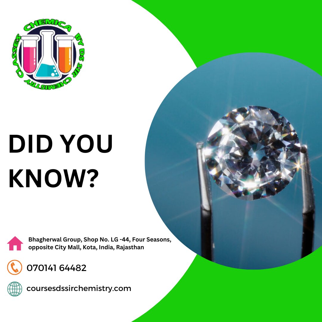 Diamond is not the only form of carbon with a crystalline structure? Graphite, commonly found in pencils, is also made of carbon atoms but has a different crystal structure, making it much softer than diamonds.

#CarbonForms #DiamondAndGraphite #ChemistryClass