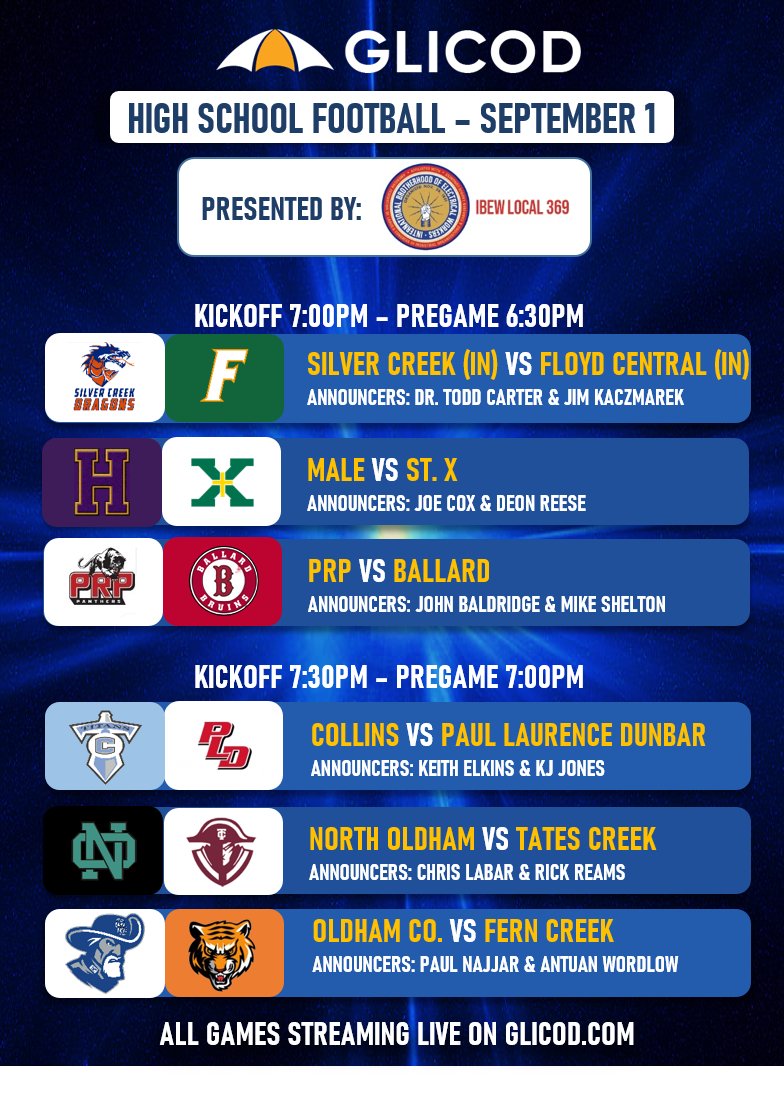 glicod's tweet photo. @scdragonsports @F_C_Athletics 
@MaleBulldogs @StXTigerSports 
@PRP_Athletics @Ballard_Sports 
@MLCHS_Athletics @PldAthletics 
@NOMustangs @TCDORES1 
@OCColonelNation @FernCreekFB 
@_tacdds @KyJoeCox @johnrbaldridge 
@KeithElkinsLex @ChrisLabar1 @RickReams 
@WordlowSr https://t.co/N8qNxNSVQ8