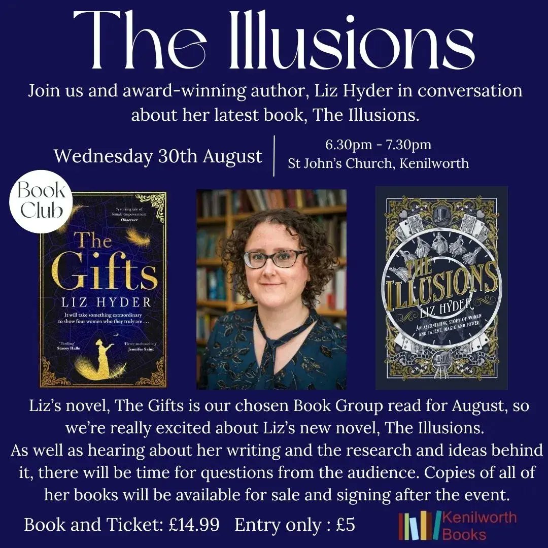 TOMORROW I get to chat to the brilliant @LondonBessie about her new book, THE ILLUSIONS! We'll be discussing her research, stage illusion, séances, and the first-makers. Come and join us - there will be lots of time for questions and signing! kenilworthbooks.co.uk/product/ticket…