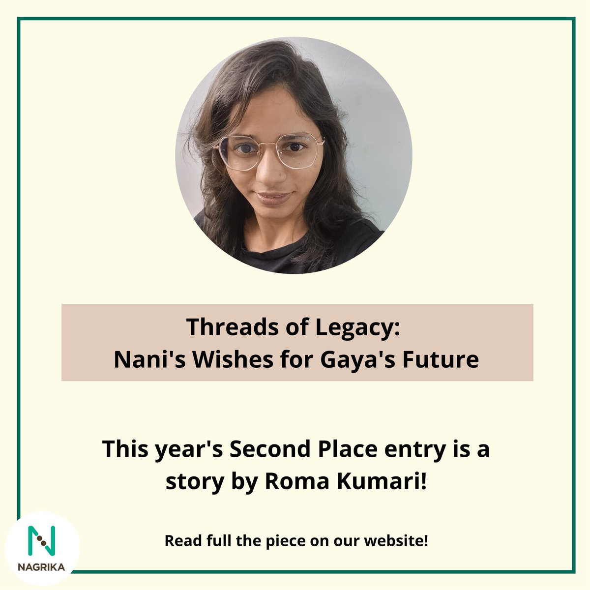 Introducing our 2nd prize winner of the Nagrika Annual Youth Writing Contest 2023. 
Here is a quote where she describes the bonds of community.

Visit this link to read the winning essay and get inspired - nagrika.org/nagrikalarticl…

#NagrikaYouthWritingContest #Nagrika