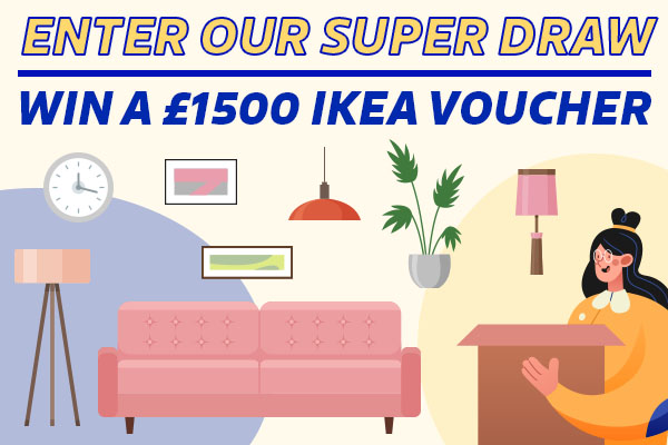 🛋️🪑🛍️🎁Play our brand new SUPER DRAW this September, and you could win a whopping £1,500 IKEA gift card!🤩🥳

Get tickets: bit.ly/45tlvii